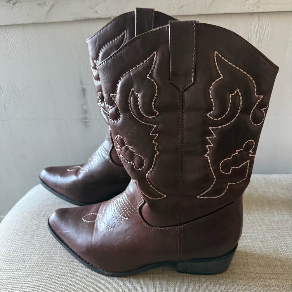 Brown Western Cowboy Boots